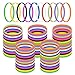 GOGO 100 Pcs Thin Silicone Wristbands, Rubber Bracelets, Party Favors-Assorted
