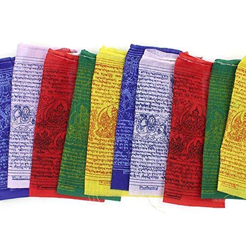The Highest Buddha Tibetan Prayer Flags | Multicolor, 19 mm x 17 cm, Spiritual, Religious/Spiritual, 10 Flags, 180 cm