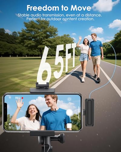 Image of Wireless Mini Microphone for iPhone, iPad, Android, 2 Pack Lavalier Mic with 360 Rotatable Clip, Plug and Play Noise Reduction USB-C Mic for Video Recording YouTube TikTok Podcast Content Creators