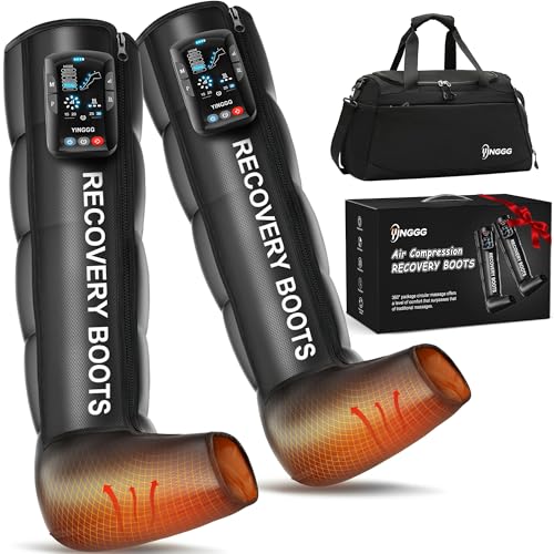 YINGGG Leg Massager with Heat and Compression: Cordless Recovery System