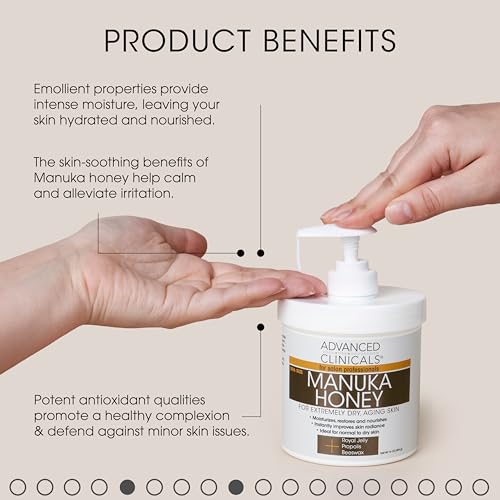 Advanced Clinicals AC119 Manuka Honey Cream Face Moisturizer & Body Butter Lotion thumb #2