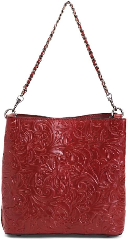 Patricia Nash Tooled Leather Ledra Bucket Crossbody Bag