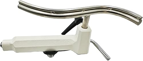 Miniatura 5 de Soporte de herramientas de torno curvo de 58 pulgadas de acero inoxidable para torno de madera, soporte de herramientas de torno de madera de forma