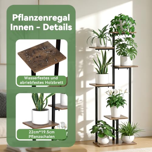 6 Etagen Blumenständer Blumenregal Pflanzenregal Für Balkon Deko & Büro – Ansicht 3
