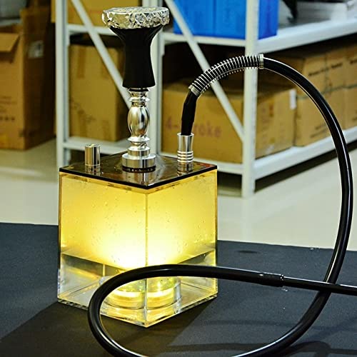 Shisha Hakenhukas Set Acryl Square Hukahn-Kunststoffschlauch Kieselgel-Schlauch Wiederverwendbarer Huka – Bild 5