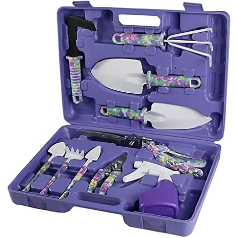 10-Piece Garden Tools Set with Storage Box Cover