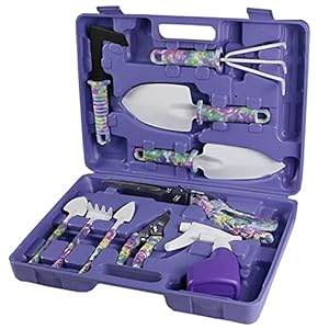 10-delige tuingereedschapsset, tuingereedschap met doos, tuingeschenken, schep, tuinschaar, watersproeier, hark, hark voor planten en tuinieren, met opbergdoos