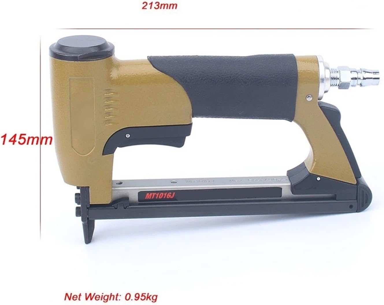 Pneumatic Stapler ，Powered Upholstery Stapler MT1016J Crown Width 11.2mm Pneumatic U-Shaped Nail Gun Nails Length 6-16mm Pneumatic Stapler for Furniture