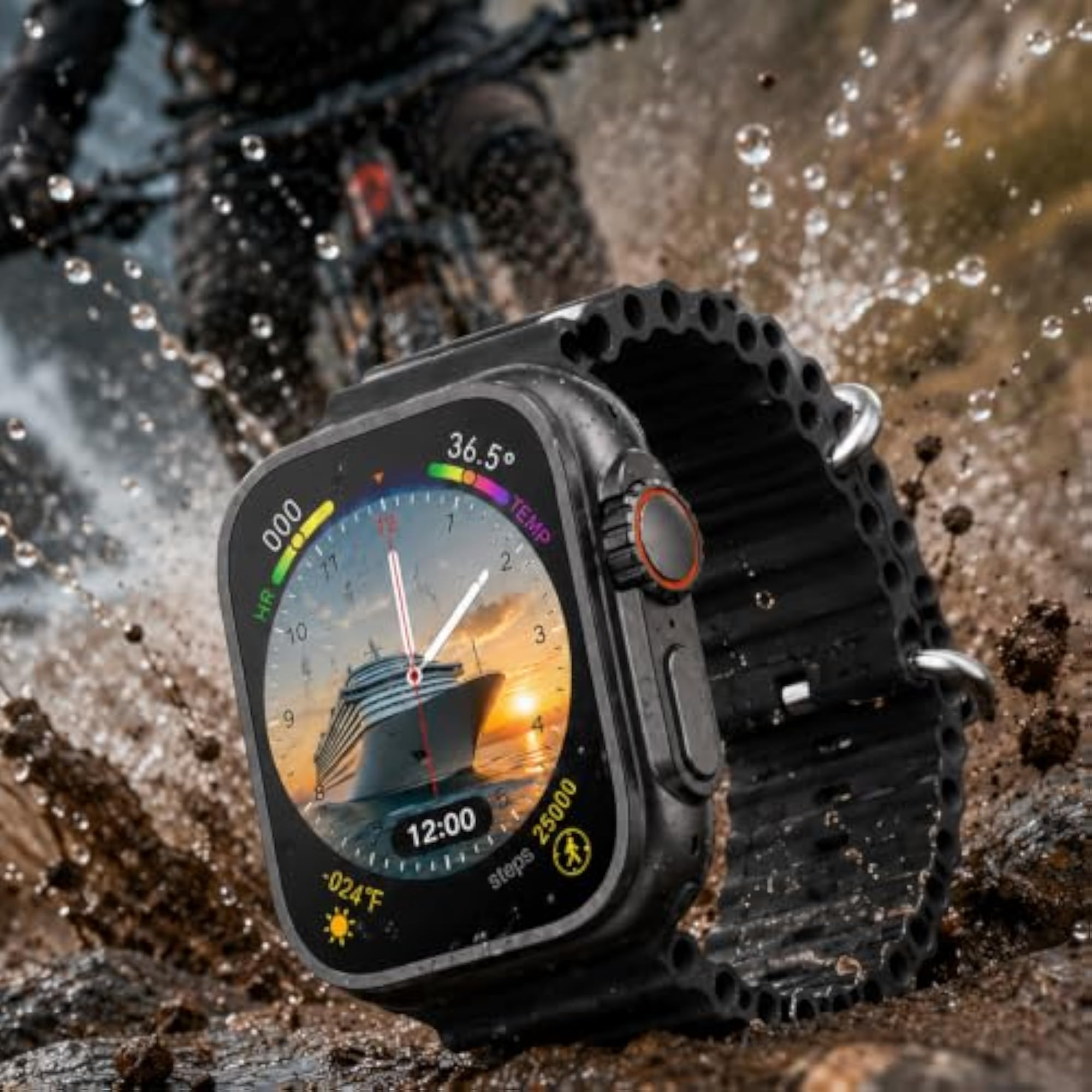 Rugged Fitness Smartwatch with Call Alerts