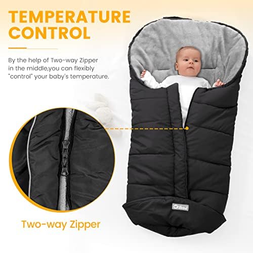 Orzbow Stroller Footmuff Universal, Weather-Proof Baby Bunting Bag, Warm - 2