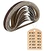 Produktbild 96 Stück Schleifbänder 13 x 451 mm, Schleifband Set je 16 x Korn 40/60/80/120/180/240, für Powerfeile, Bandfeile, elektrische Feile & Stabschleifer, Schleifpapier Set