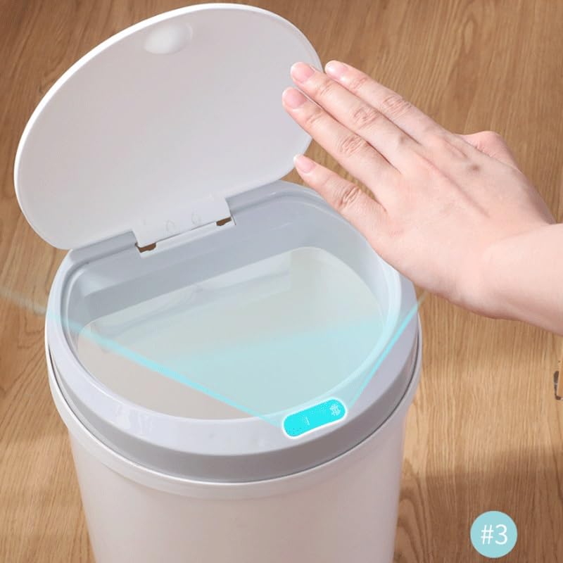 Home PP Material Intelligent Induction Garbage Bin Bathroom Electric Kick Touch Storage