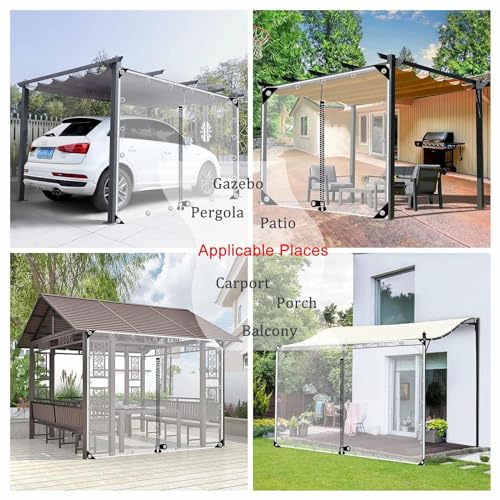 Bâche en plastique PVC extérieure pour bloquer le vent et la pluie sur votre terrasse