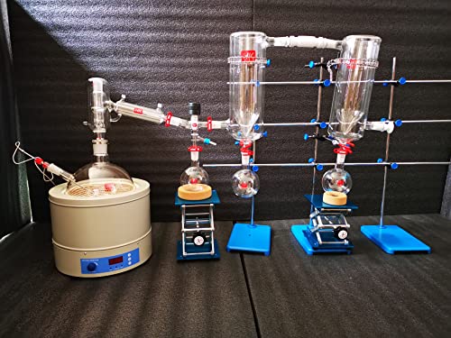 Labwang 5L Short Path Distillation Set,with 2 Cold Trap,110V Heating Mantle