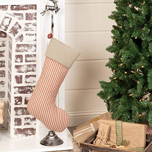 VHC Brands Sawyer Mill Red Ticking Stripe Stocking...