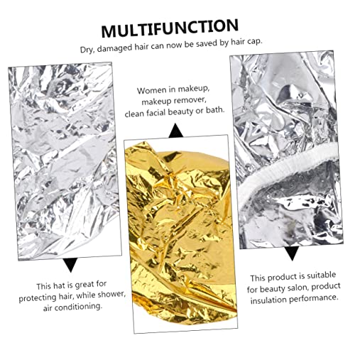FRCOLOR 4Pcs Chapéus E Bonés Femininos Touca De Banho Descartável Processamento Para Cabelo Folha De