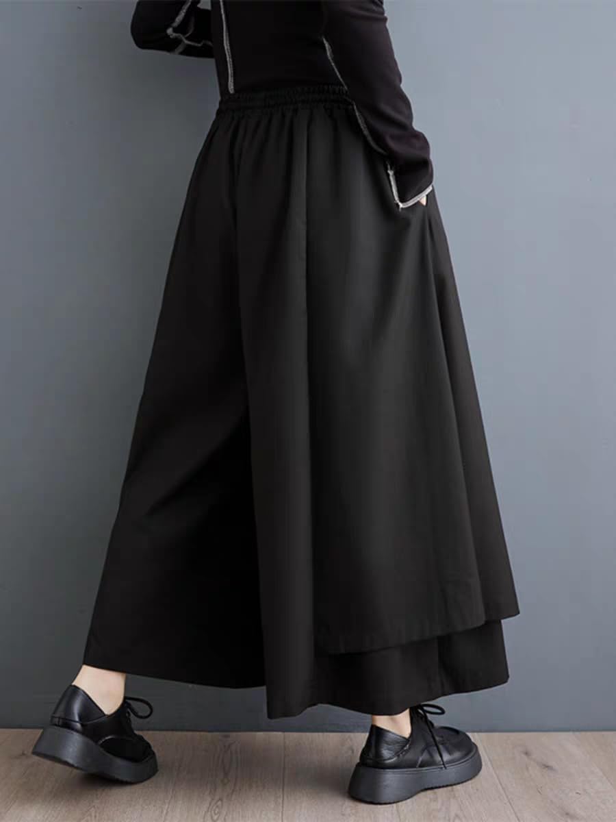 Duberess Women’s Drop Crotch Pants Gothic Harem Skirt Pants with Elastic Waist Wide Leg Boho Trousers for Women