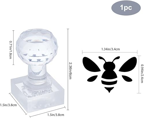 Miniatura 4 de PH PandaHall Sello de jabón hecho a mano, molde de estampado de abejas, sello de impresión de 1.3 pulgadas, cuadrado de jabón natural, para