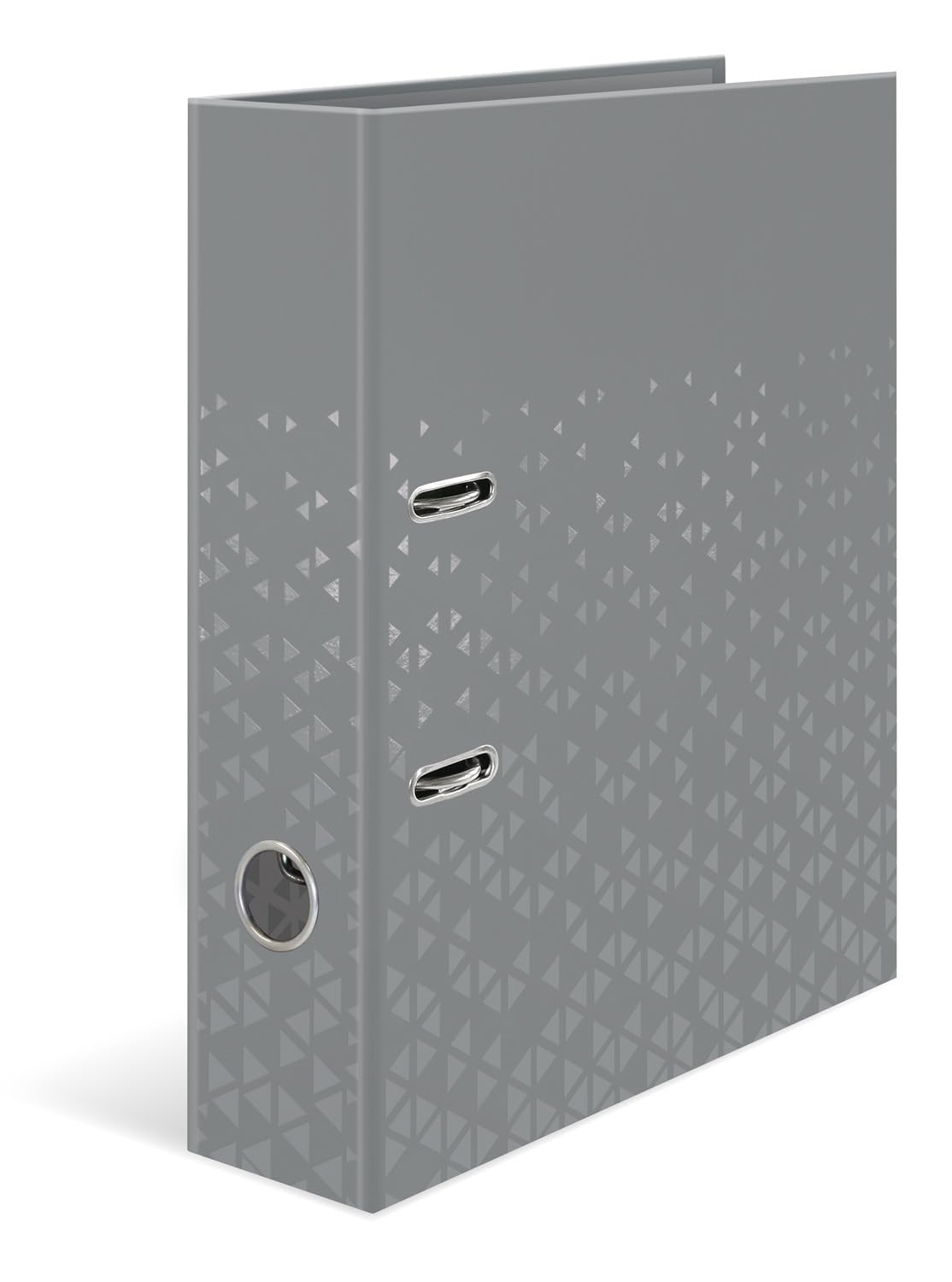 HERMA A4 Lever Arch File Grey, Pack of 5, 70mm Spine, Heavy Duty Folder with Pattern Motif, Glossy Finish & Inner Print, Kids Ring Binder, Archiving Folder & Storage File Organizer