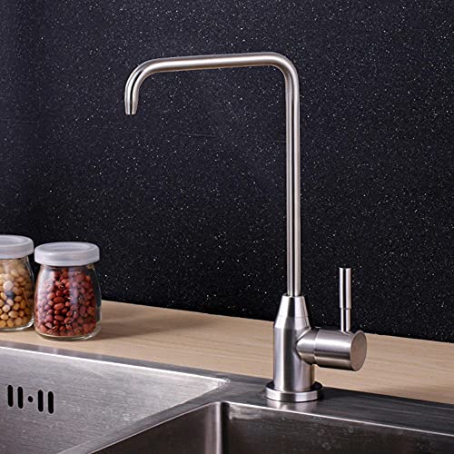 Robinet d'eau en acier inoxydable à rotation pour système de filtration