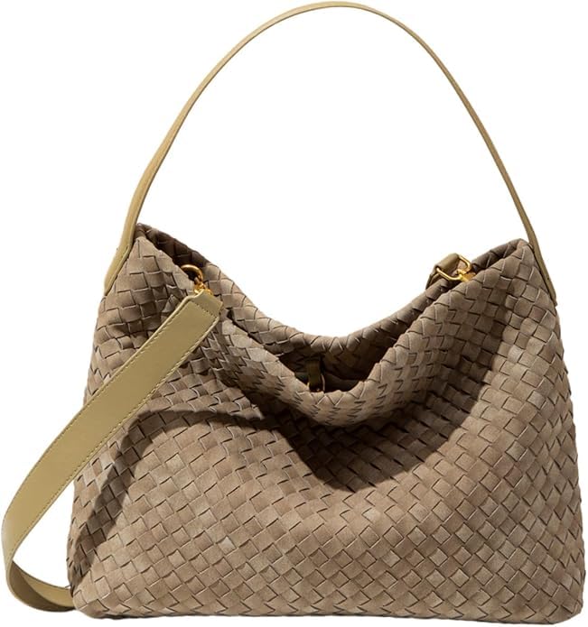 Bolso Hobo Trenzado de Cuero PU para Mujer