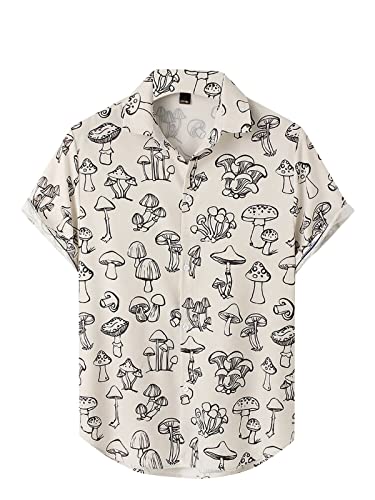 Image of LookMark Men's Cotton Blend Casual Printed Regular Fit Shirt