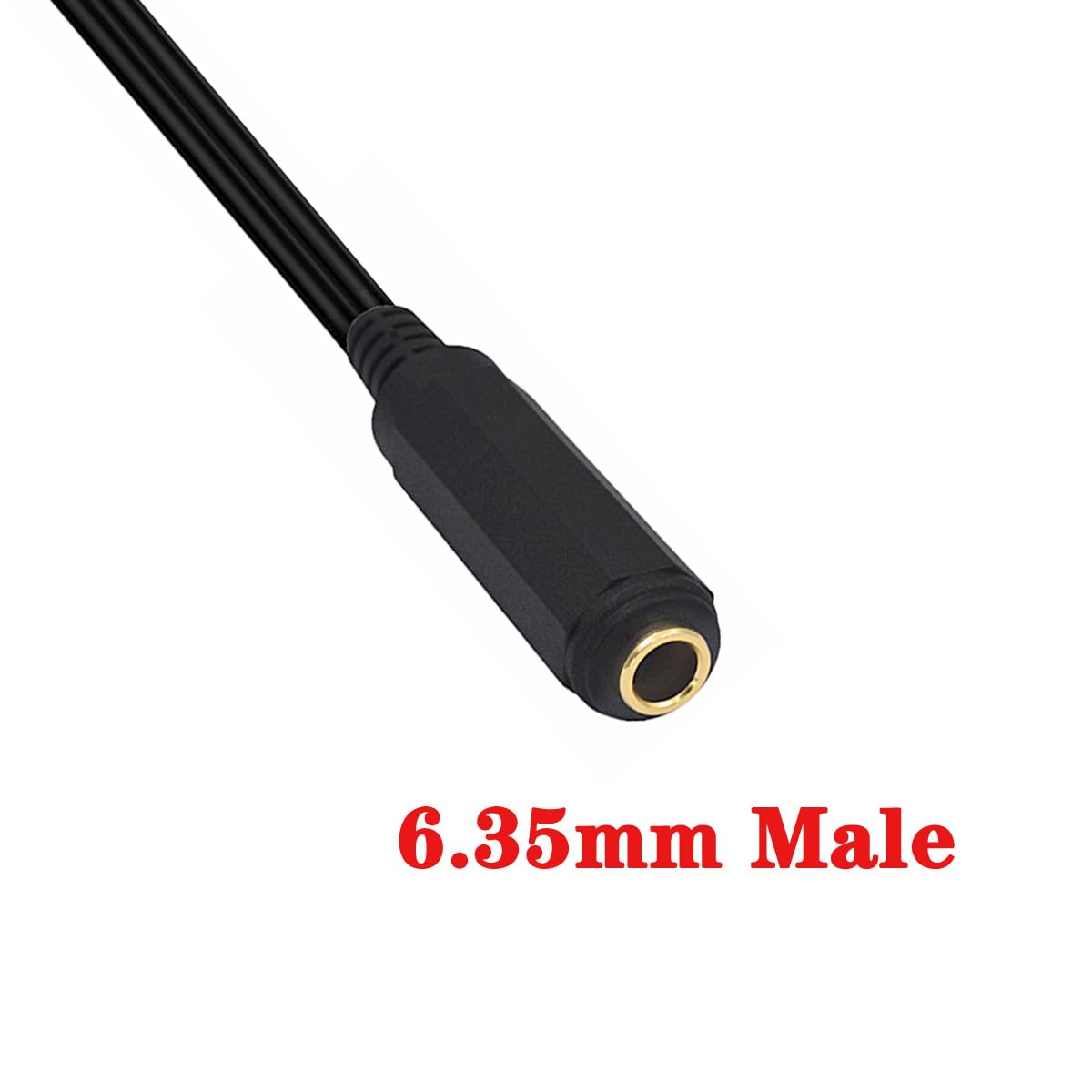 HUHANGGod 6.35mm to RCA Splitter Cable, Gold Plated 6.35 TRS Female to Dual RCA Male Stereo Audio Adapter Lead (1.5 meter) - Image 3