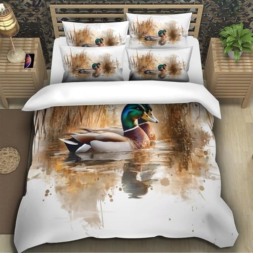 Housse de couette canard 140x200 cm anti-acarien pour enfant - 5