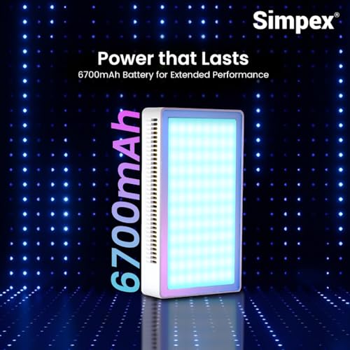 Simpex M-50R Pocket RGB Video Light, 50W Power Output with LCD Display ...