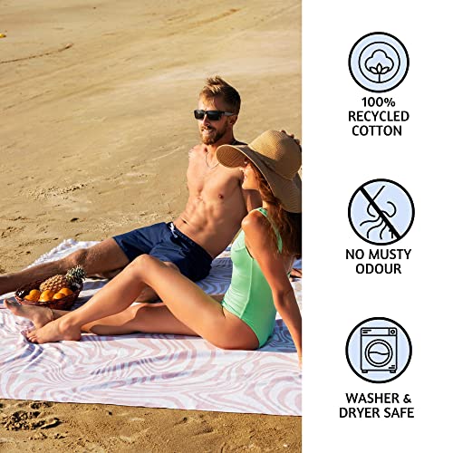 Folkulture Turkish Beach Towel For Adults With Beach Bag 40" X 72" Bath Towels, Beach Blanket Or Oversized Sand Resistant Beach Towels, 100% Cotton Fast Drying, Lightweight And Large (Beige) #TOP3