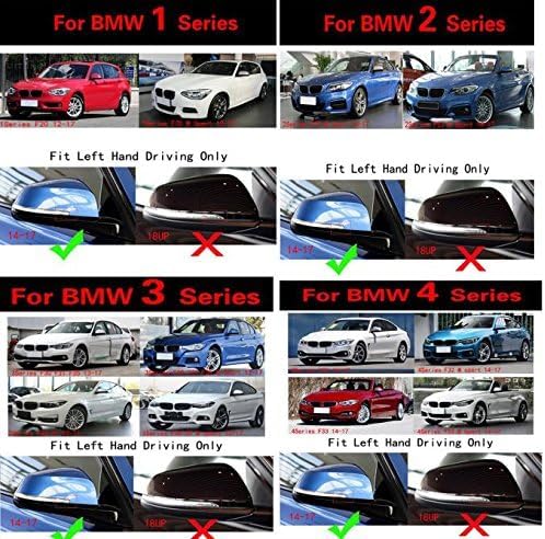 BMW リアル カーボン製 サイド ドアミラー カバー 2 3 4 シリーズ他 BMW サイドドアミラーカバー カーボンカラー 純正交換 F30 F31