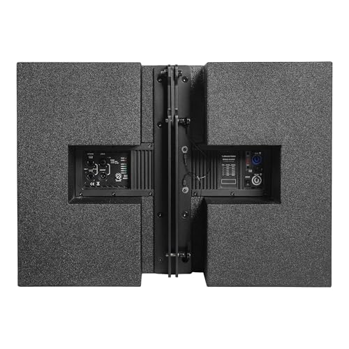 Image of Sound Town ZETHUS-A Series 18 inch 1600W Powered Line Array Subwoofer with Class-D Amplifier, DSP Presets, Birch Plywood, Black (ZETHUS-A18SPW)