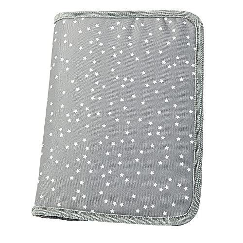 Bolso cambiador de viaje con estrellas gris (color y diseño a elegir) I Práctica bolsa de pañales con compartimentos para pañales, toallitas, etc Cover
