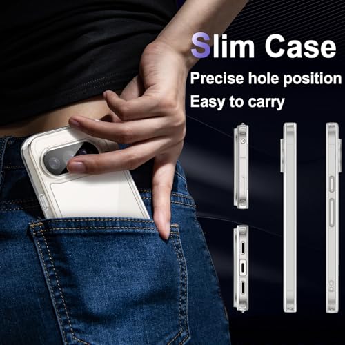 Image of Case for Google Pixel 10 Pro XL, Military Grade Drop Protection Phone Case, Yellowing Resistant, Anti-Scratch Hard PC Back, Shockproof Hard Ultra-Thin Protective Cover, Clear