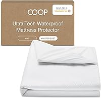 Vista 11 de Cubierta protectora de colchón Coop Home Goods, de viscosa derivada del bambú, impermeable, hipoalergénica, blanco