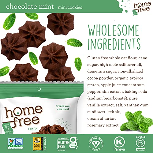 Homefree Mini Chocolate Mint Cookies, Gluten Free, Nut Free, Vegan, Individually Wrapped Packs, School Safe And Allergy Friendly Snack, 0.95 Oz. (Pack Of 10) #TOP2