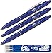 Pilot Tintenroller Frixion Ball Clicker, radierbar 0,7mm (3 Stifte + Minen, Blau)