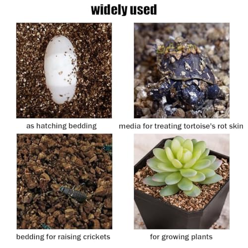 Hamiledyi Reptile Substrate Vermiculite Bedding Snake Hibernant moisturizing Soil Terrarium Bedding for Snake Tortoise Lizard Hatching Eggs(2.1Quart/2L) - Thumbnail 5