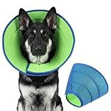 WJIAAA Soft Cone Collar for Dogs, Adjustable Breathable Dog Soft Cone Collar for Mild Care Small Medium Dogs Fit Neck Size 11.8-15in, Post-Surgery Recovery E-Collar