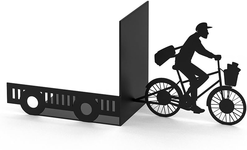 Balvi Bookend Postman Black colour Decorative Metal, Multicolored - Image 4
