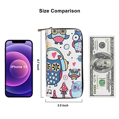 Image of Cellphone Wallet for Women Dual Zipper Long Purse with Removable Wristlet