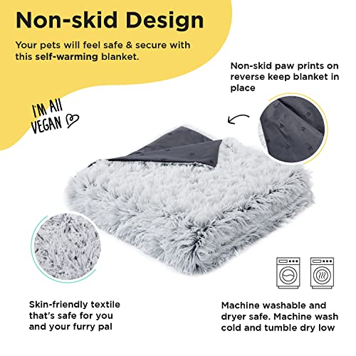 Best Friends By Sheri Calming Shag Dog Blanket For Large Dogs, Waterproof Coating, Frost, 60" X 80" #TOP1