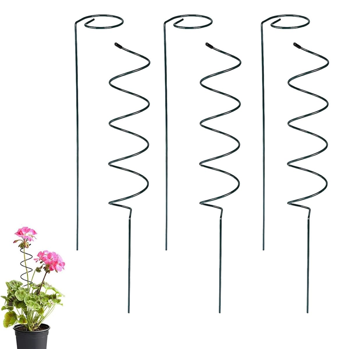 Homtrator Tomato Twist Stake, Tomato Twists, Tomatoes Plant Support, Tomatoes Spiral Stakes, Rust-Resistant Metal Twist Supports, Climbing Plant Stakes for Potted Plants Tomato Rose Vine