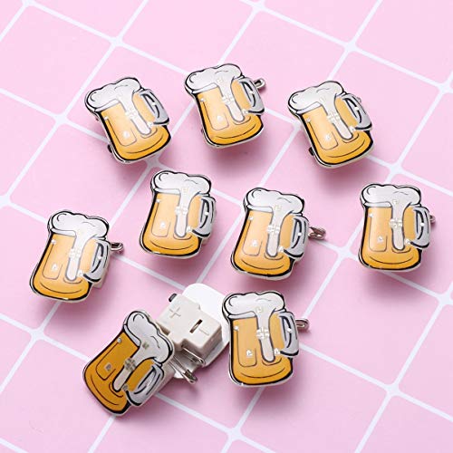 Toyvian 10 PeÃ§as Criativas Broches de Caneca de Cerveja Led Pinos de Broche Brilhantes Piscando Dis