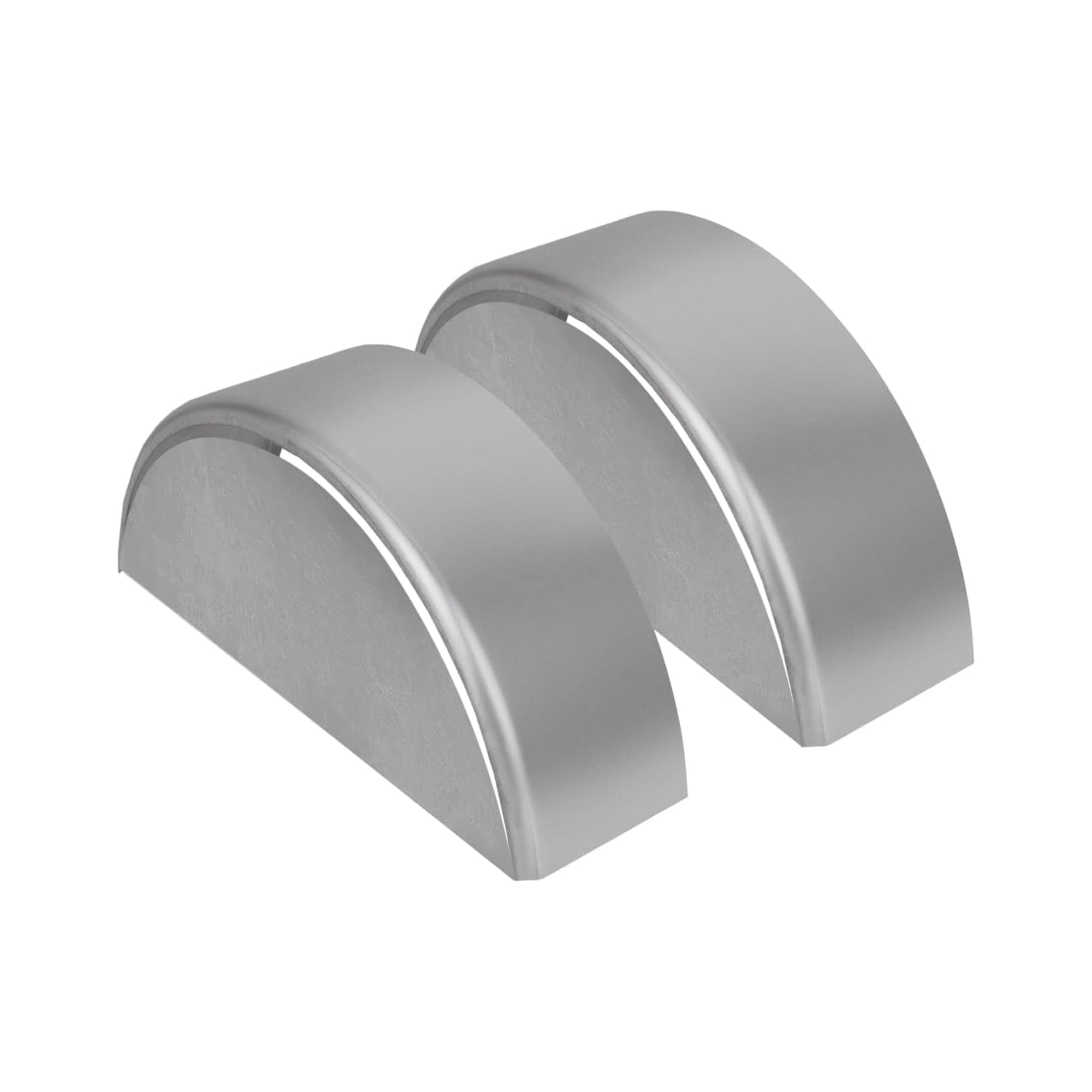 Steel Round Single Axle Trailer Fenders with Back Plate – Fits 14” to 16” Wheels – 32" x 9" x 15" – Made in USA (2 Pack)