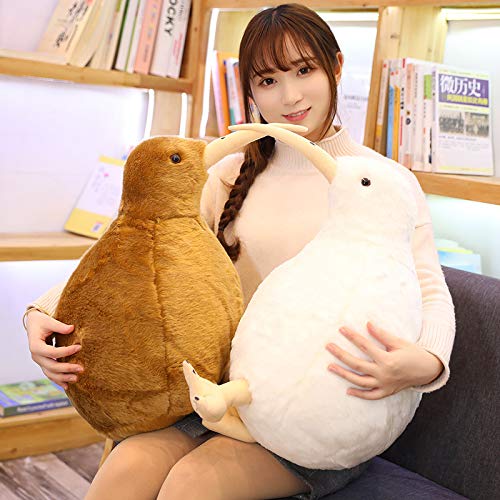Simulazione Kiwi Uccello Peluche Giocattolo Morbido Uccelli Cuscino Farcito Animale Bambola Home Decor Giocattoli per Bambini Compleanno Regalo di Natale 50 cm Bianco