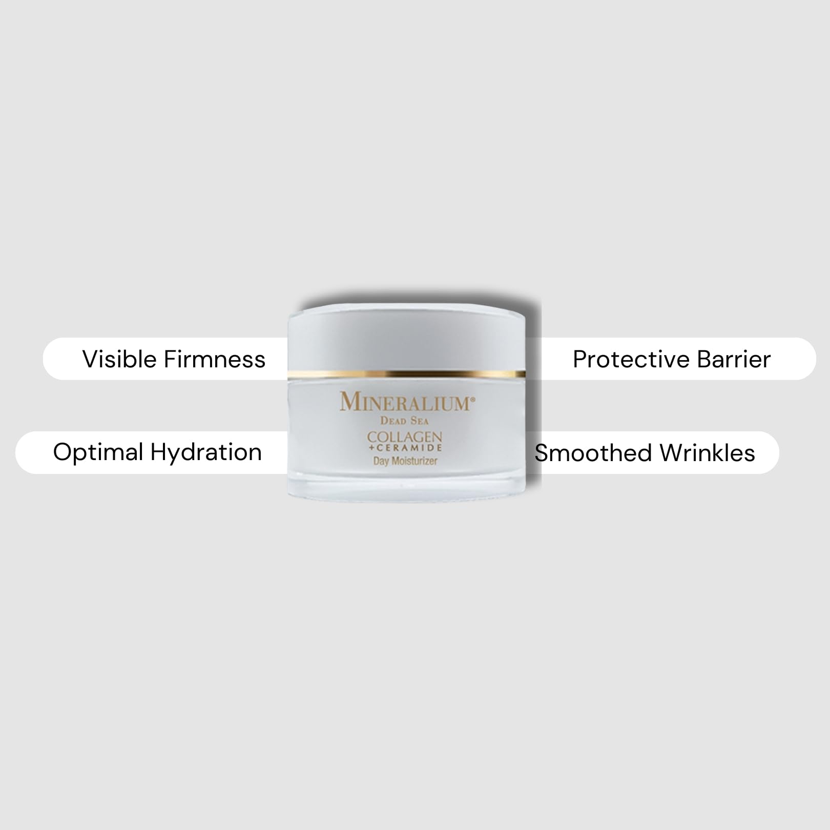 Mineralium, Hydrating Day Cream with Hydrolyzed Collagen & Ceramides, Plumped & Radiant Skin, Vitamin C, Jojoba Oil - Image 2