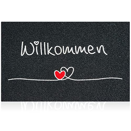 AOAOPQ Willkommen Fußmatte für rutschfest außen & innen Matte Mit Eingangsteppich,Sauberfmatte...