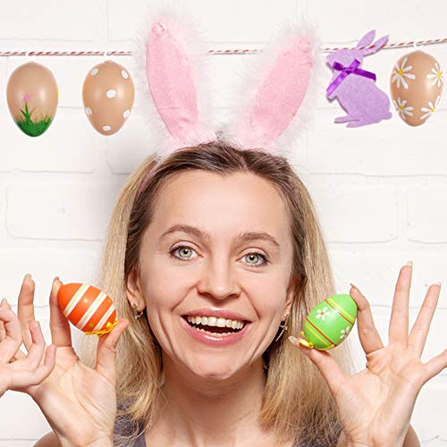 Toddmomy 20Pcs Easter Egg Ornaments Plastic Easter Eggs Easter Hanging Eggs for Easter Party (Egg Color), 4x4x6cm - Image 4