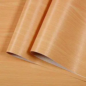 ELTON Golden Oak Wood Kitchen Cupboard Liners Self Adhesive Vinyl Sheet for Table Top (1 X 6 feet)